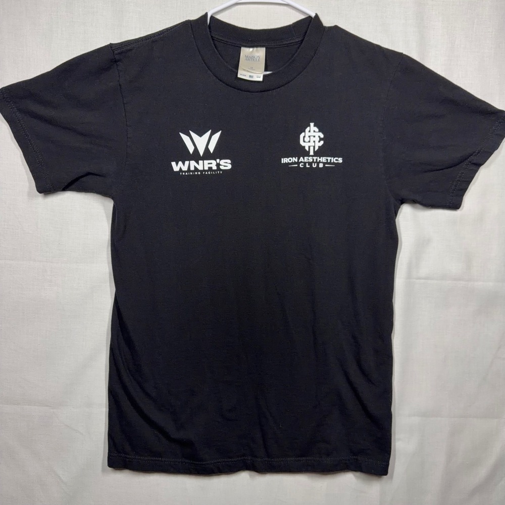 Maison Article T Shirt Mens Medium Black Iron Aesthetics WNRS Graphic Tee